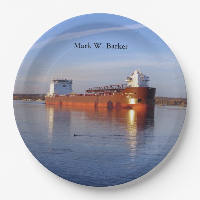 Mark W. Barker paper plate (Front)