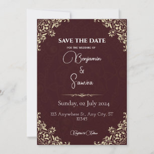 Mark your calendar for our wedding Save the date Invitation