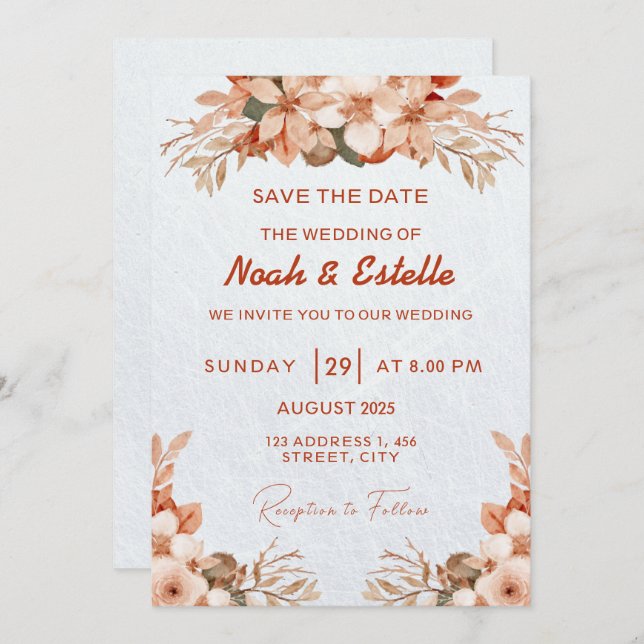 Mark Your Calendar: Save the Date Invitation (Front/Back)