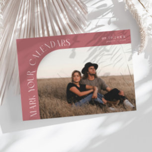Mark Your Calendars Pink Curved Frame Photo Save The Date