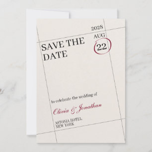 Marked Calendar Save The Date Customise Image Invitation