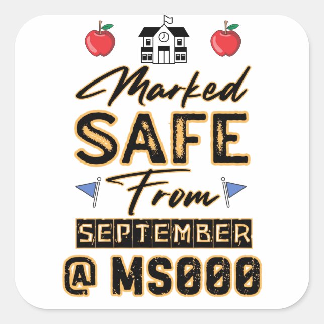 Marked Safe From September Stickers (Front)