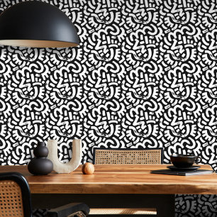 Marker Pen Doodle White Wallpaper