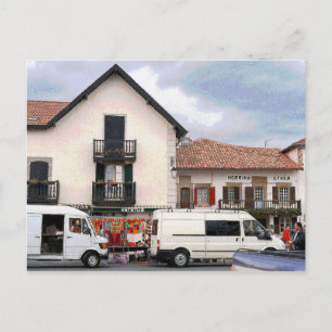 Market Day, Hélette, France Postcard