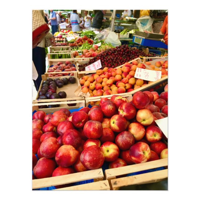 Market Day in Siena, Italy Photo Print (Front)