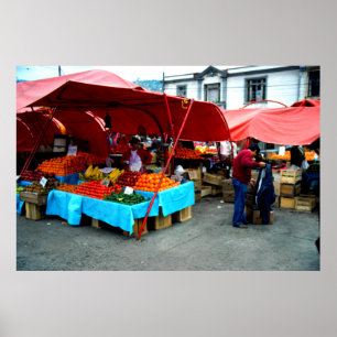 Market day, Valparaiso, Chile Poster