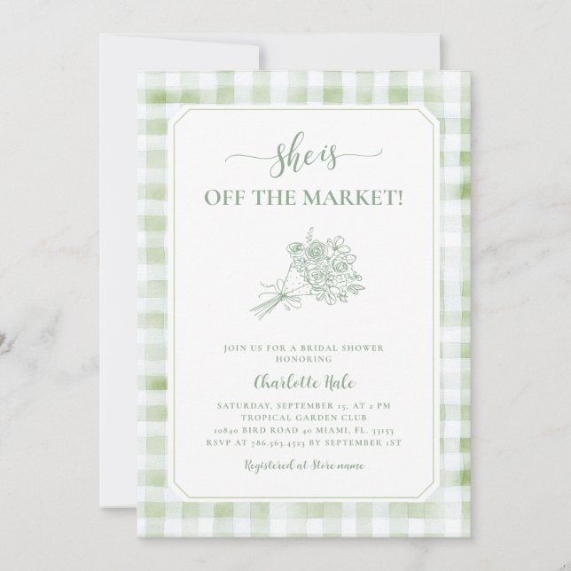 Market Farmers Bridal Shower Invitation (Front)