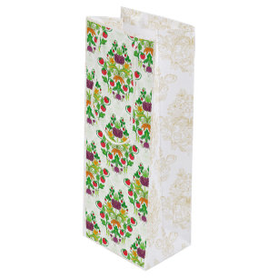 Market Fresh Damask Wine Gift Bag