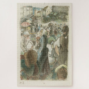 Market in Gisors (1894) by Camille Pissarro Jigsaw Puzzle