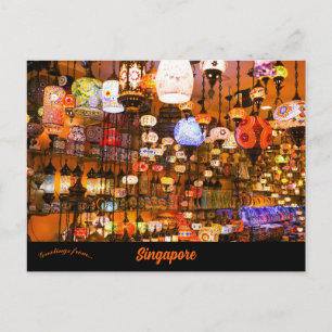 Market in Singapore Postcard