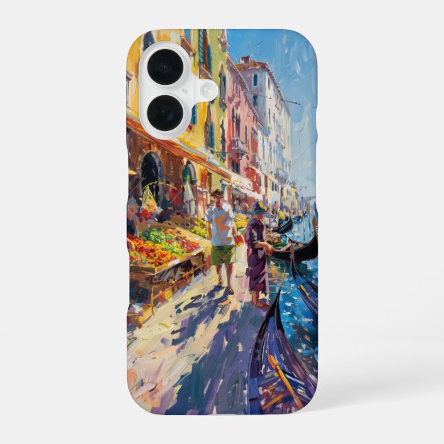 Market in Venice iPhone 16 Case (Back)