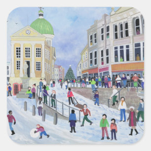 Market Jew Street Penzance Square Sticker