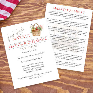 Market Left Or Right Bridal Shower Game card