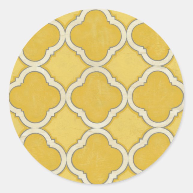 Market Motifs I Classic Round Sticker (Front)