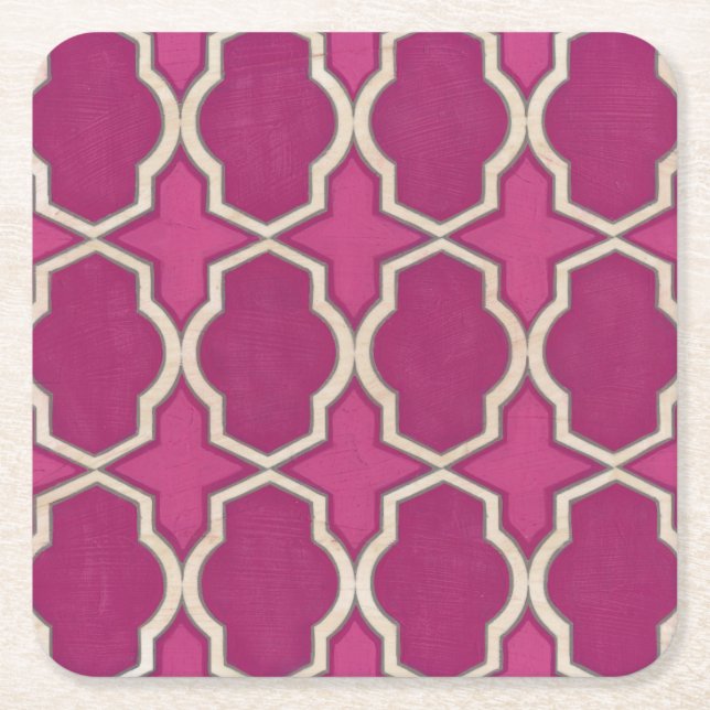 Market Motifs II Square Paper Coaster (Front)