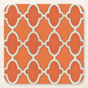 Market Motifs III Square Paper Coaster
