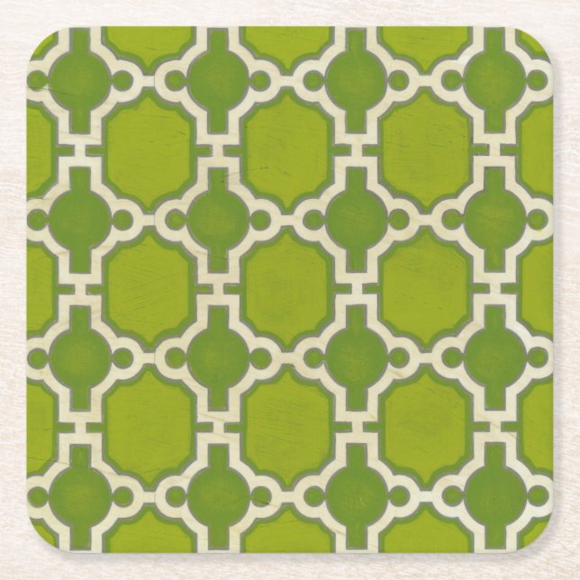 Market Motifs IV Square Paper Coaster (Front)