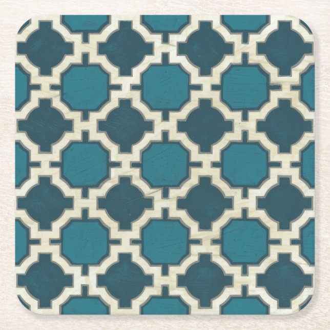 Market Motifs VI Square Paper Coaster (Front)