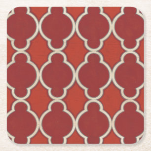 Market Motifs VII Square Paper Coaster