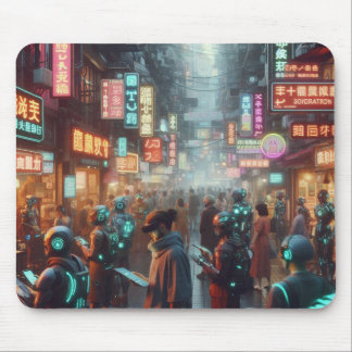 Market of Neon Wonders Mouse Mat