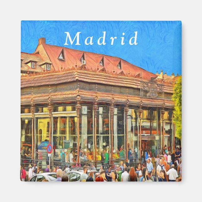 Market of San Miguel in Madrid. Magnet (Front)