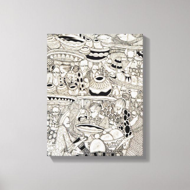 Market place canvas print (Front)