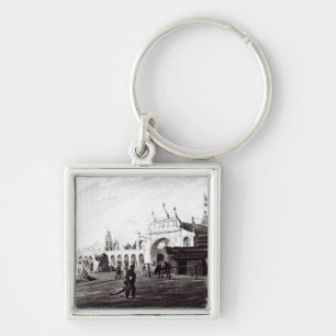 Market Place, engraved by Daniel Havell  1820 Key Ring