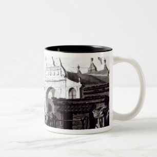 Market Place, engraved by Daniel Havell  1820 Two-Tone Coffee Mug