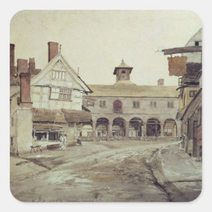 Market Place, Hereford, 1803 Square Sticker