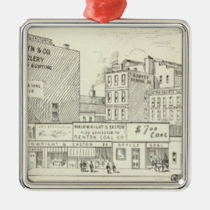 Market, Sacramento and California North Side Metal Tree Decoration