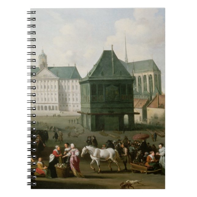 Market Scene before the Dam Palace, Amsterdam Notebook (Front)