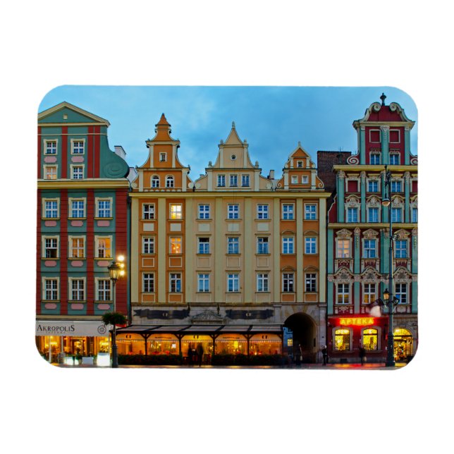 Market Square Architecture Wrocław Poland Magnet (Horizontal)