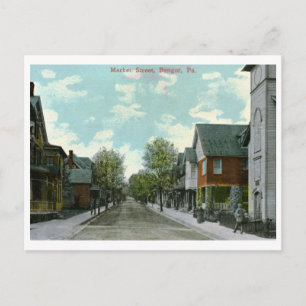 Market St., Bangor, PA Vintage Inspired Postcard