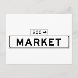 Market St., San Francisco Street Sign Postcard