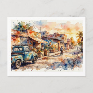 Market Street in Tijuana Mexico,  Postcard