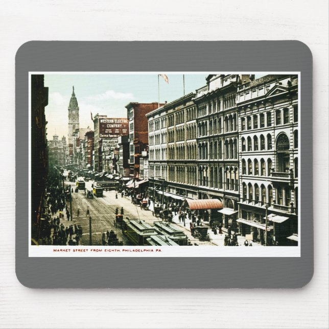 Market Street, Philadelphia , PA Mouse Mat (Front)