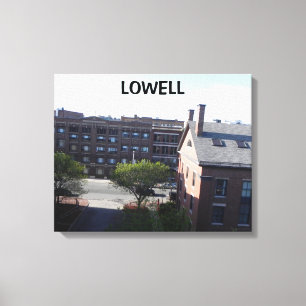 MARKET STREET VIEW LOWELL MASS WRAPPED CANVAS PRINT