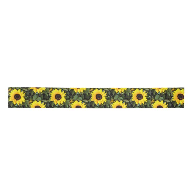 Market Sunflower Satin Ribbon (Front)