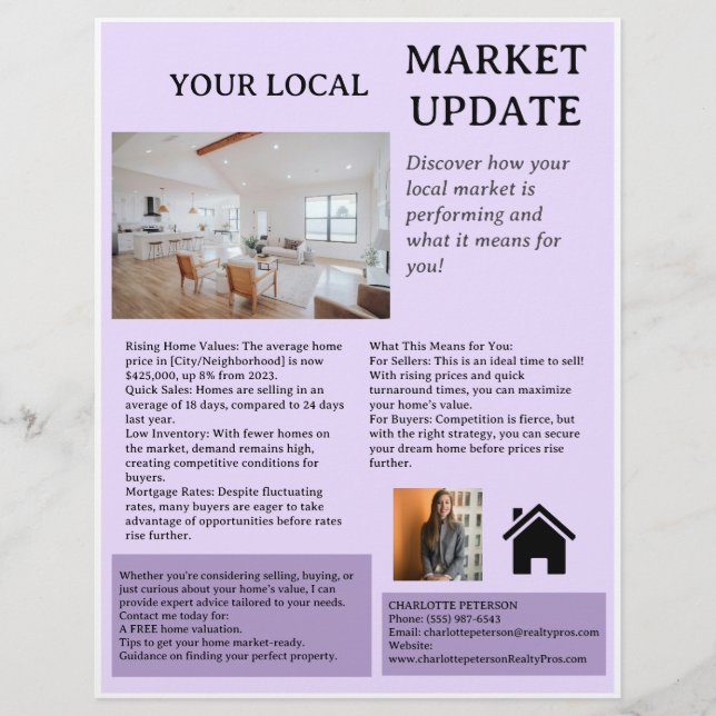  Market Update Real Estate Door Knocking  Flyer (Front)