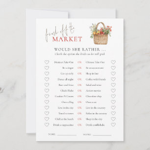 Market Would She Rather Bridal Shower Game Card