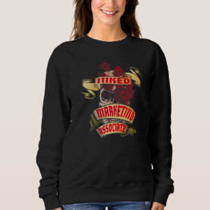 Marketing Associate Inked Skull & Red Roses Tattoo Sweatshirt