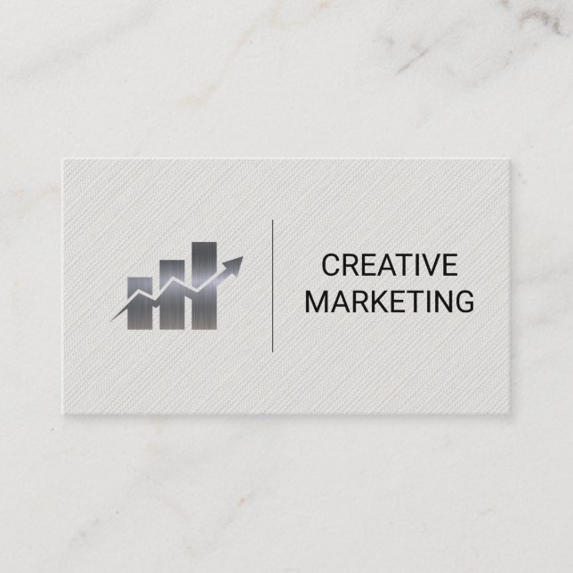 Marketing Bar Graph Business Card (Front)