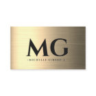 Marketing Black Faux Gold Monogram Elegant Modern