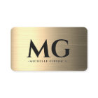 Marketing Black Faux Gold Monogram Elegant Modern