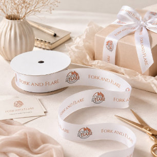 Marketing Branding Custom Company Name Logo Satin Ribbon