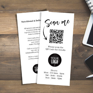 Marketing Brochure Logo Simple QR Code Rack Card
