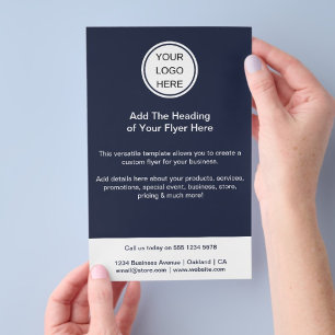 Marketing Business Logo l Clean Blue & White  Flyer