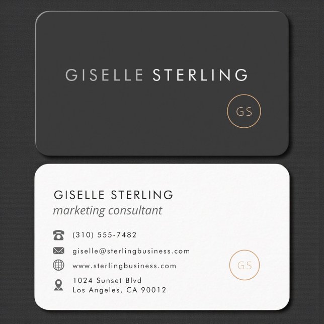 Marketing Consultant Black Professional Business Card (Creator Uploaded)