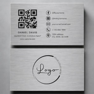 Marketing Consultant Metal QR Code Business Card