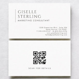 Marketing Consultant Modern Professional QR Code Business Card
